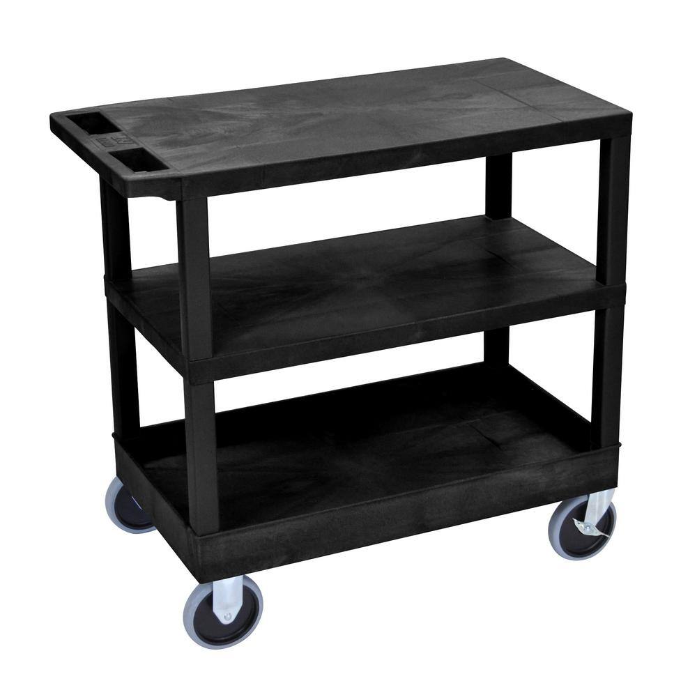 Luxor EC 32 in. Utility Cart with 5 in. Casters in Black EC221HD-B