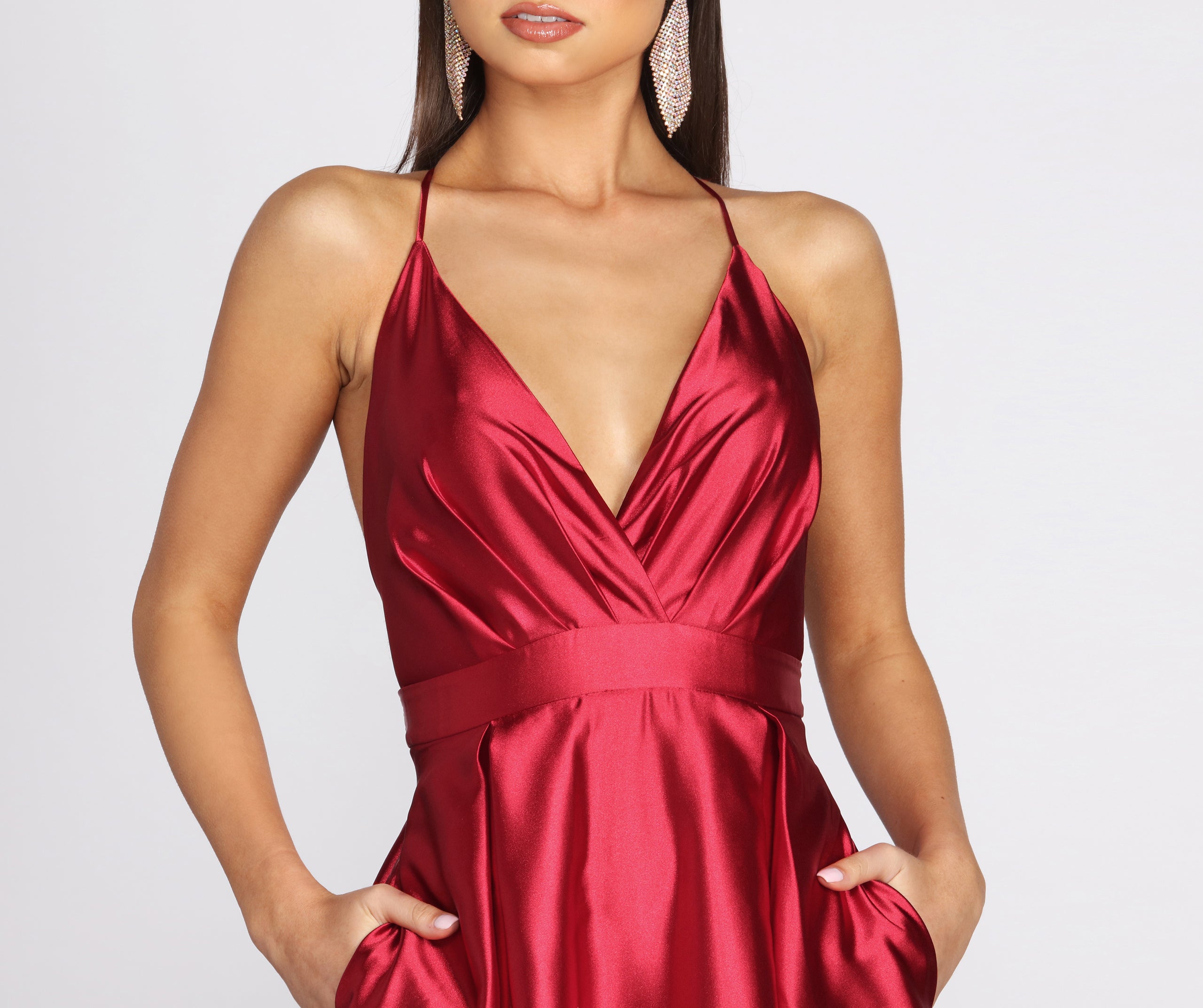 Gabi Satin A-Line Gown