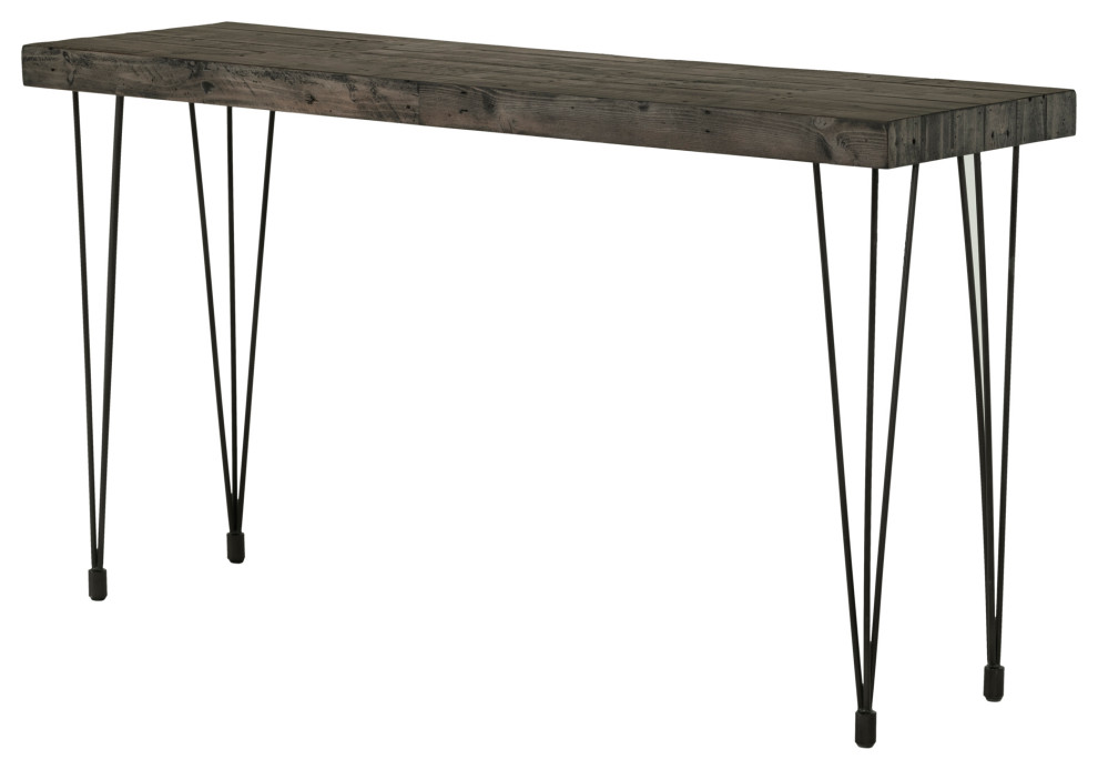 Boneta Console Table Weathered Grey   Industrial   Console Tables   by Moe  x27s Home Collection  Houzz