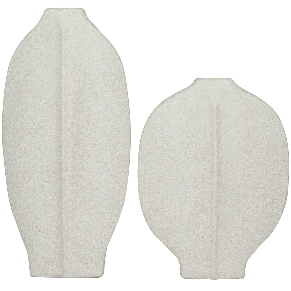 CosmoLiving by Cosmopolitan Ceramic Textured Vase (Set of 2)