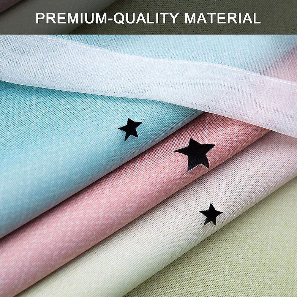 Star Curtains Stars Blackout Curtains For Kids Girls Bedroom Living Room Colorful Double Layer Star Window Curtains， 1 Panels (53''w X 63''lgrey) Purp