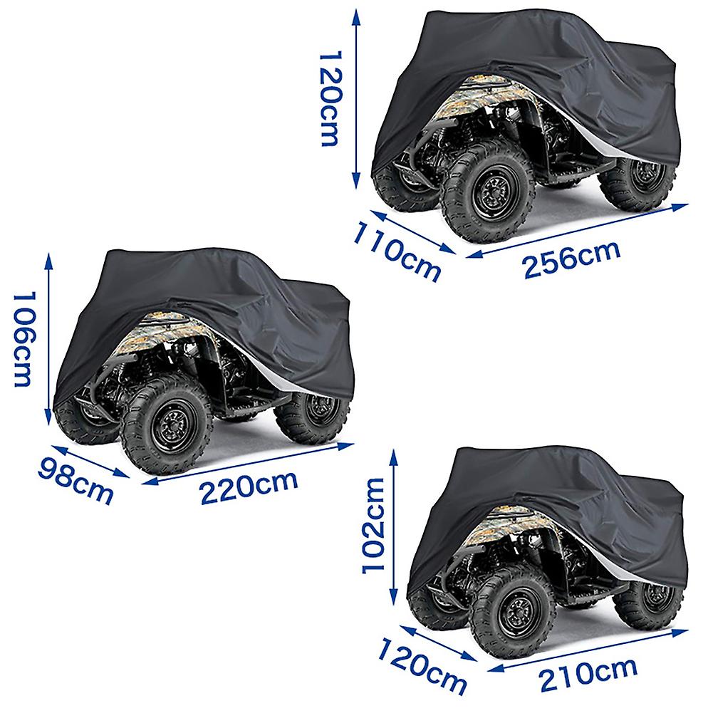 Waterproof Atv Cover Dustproof Cover 210d Oxford Cloth Beach Atv Cover Off-road Vehicle Sleeve 256x110x120cm