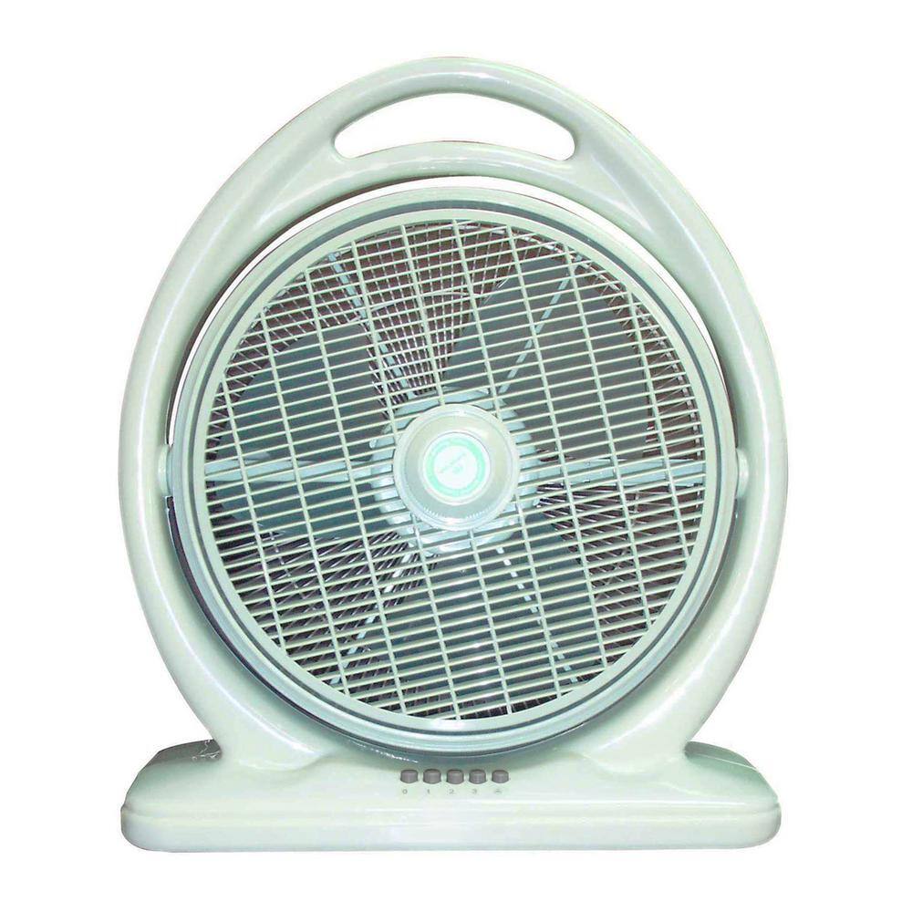 SPT 14 in. 3-Speeds Box Fan with Louver Rotation SF-1414A