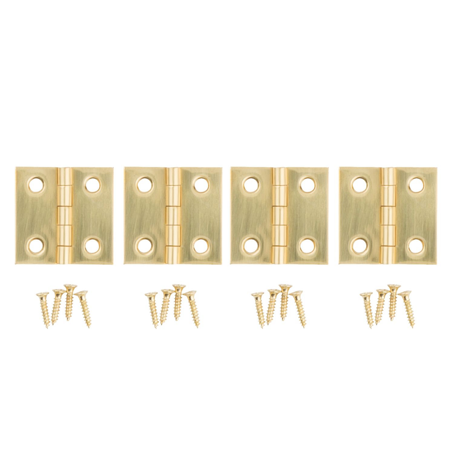 National Hardware 1 in. L Solid Brass Door Hinge 4 pk