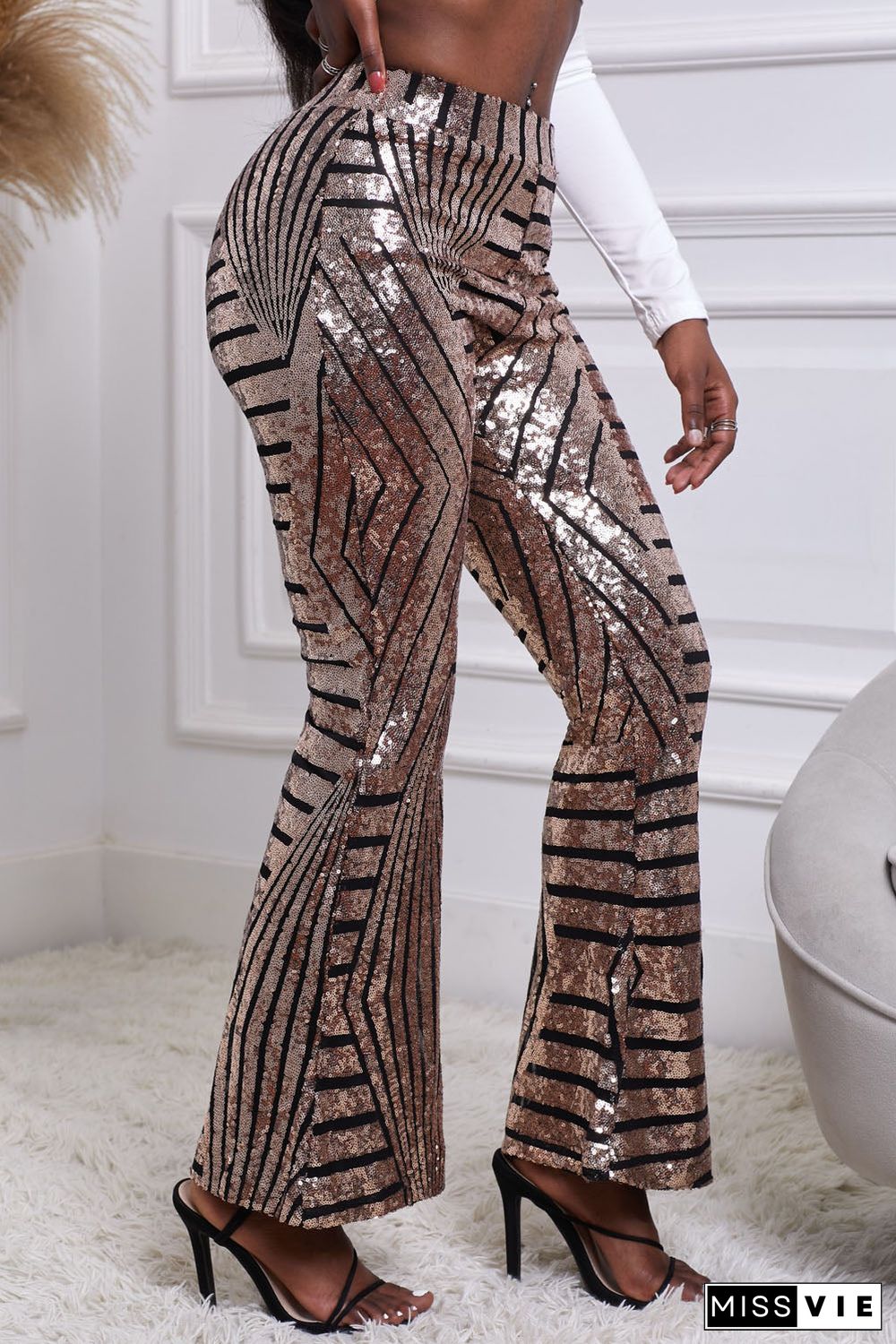 Sequin Wide Leg Pants