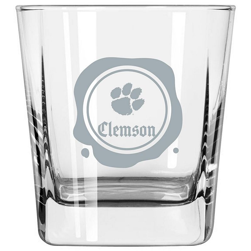 Clemson Tigers 14oz. Frost Stamp Old Fashioned Glass