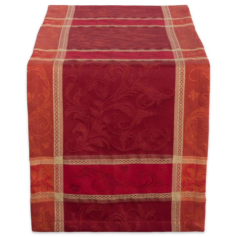 108 Red and Orange Harvest Wheat Table Runner