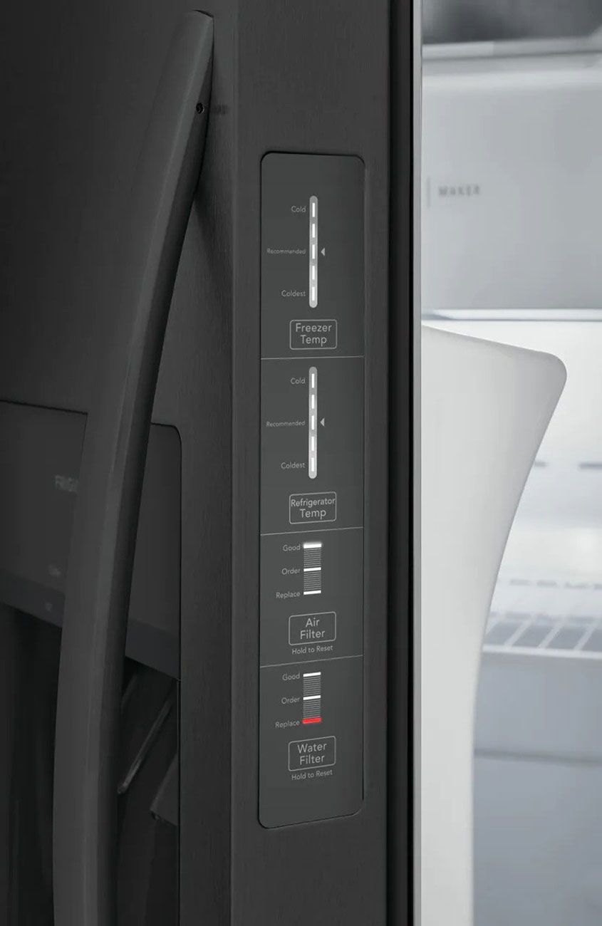 Frigidaire 22.3 Cu. Ft. Black Stainless Steel Side-By-Side Refrigerator