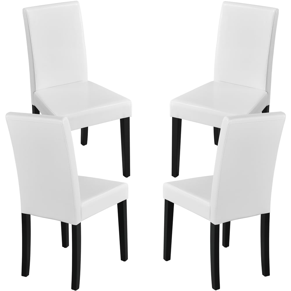 Yaheetech 4pcs High Back Dining Chairs ， White