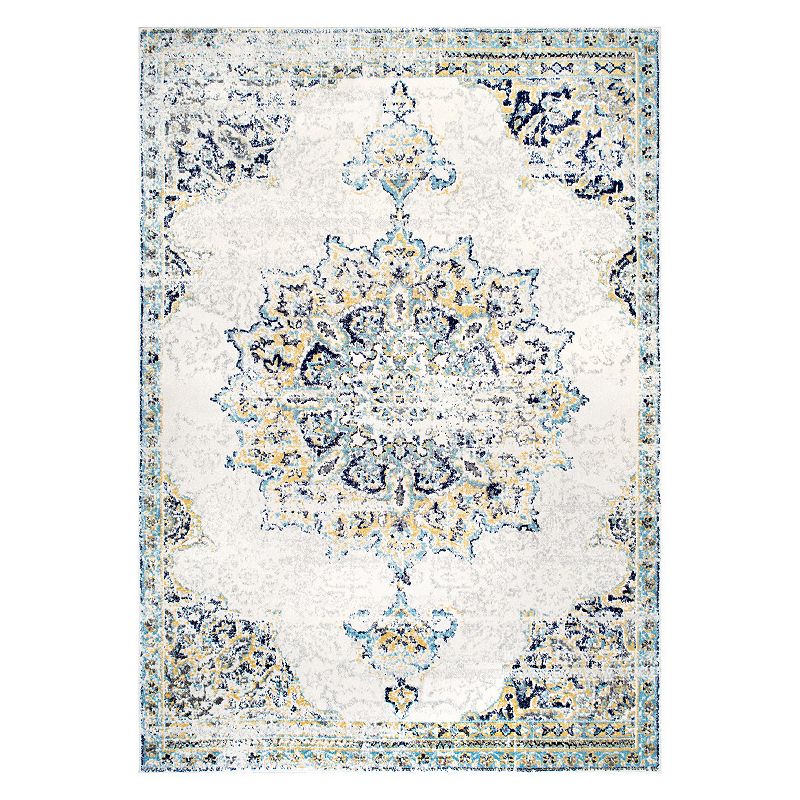 nuLOOM Sunny Wildflower Framed Medallion Rug