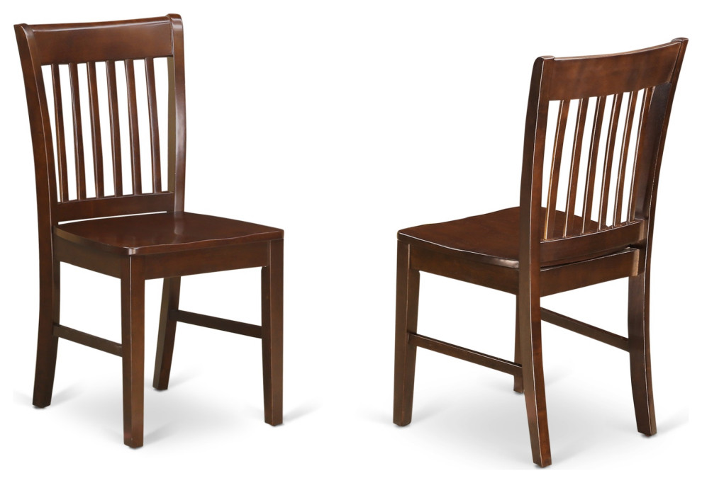 Set of 2 Norfolk Kitchen Dining Chair With Wood Seat  Mahogany Finish.   Transitional   Dining Chairs   by Timeout PRO  Houzz