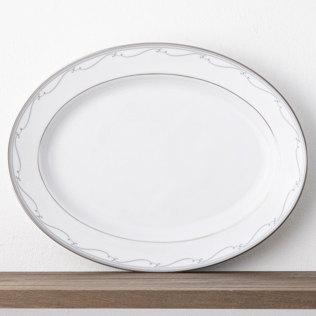 Noritake Satin Flourish Medium Oval Platter