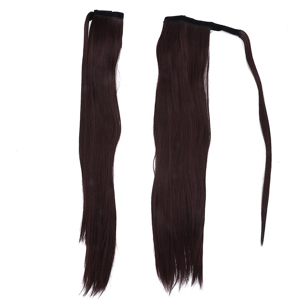 Women Long Straight Wrap Around Hair Extension Wig Ponytail Clip In Ponytail False Hair Piece