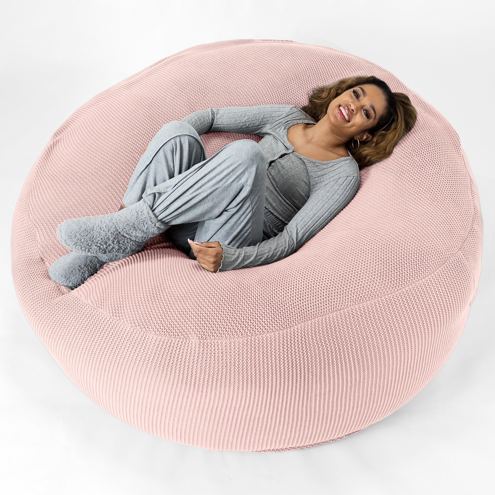 Mega Mammoth Bean Bag - 100% Cotton Ellos Baby Pink