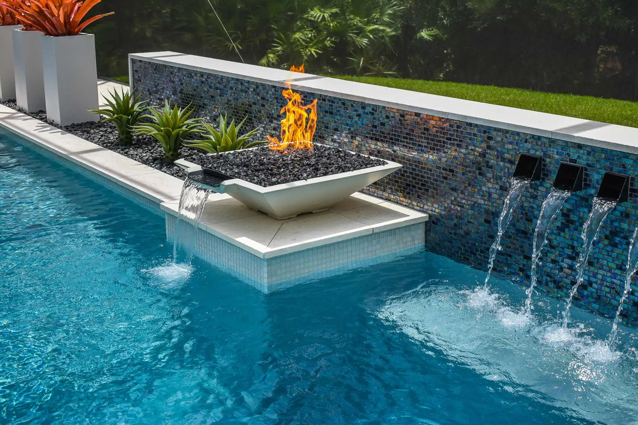 corten steel decoration fire and water fountain garden fire and water features outdoor fountains water fountain  with fire