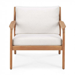 Fauteuil de jardin teck Jack ETHNICRAFT Blanc - Salon de jardin teck