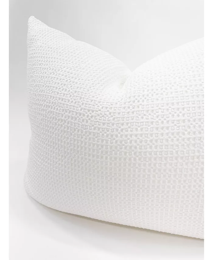 Anaya Home White 28x36 Cotton Waffle Weave Large Bed Down Alternative Pillow