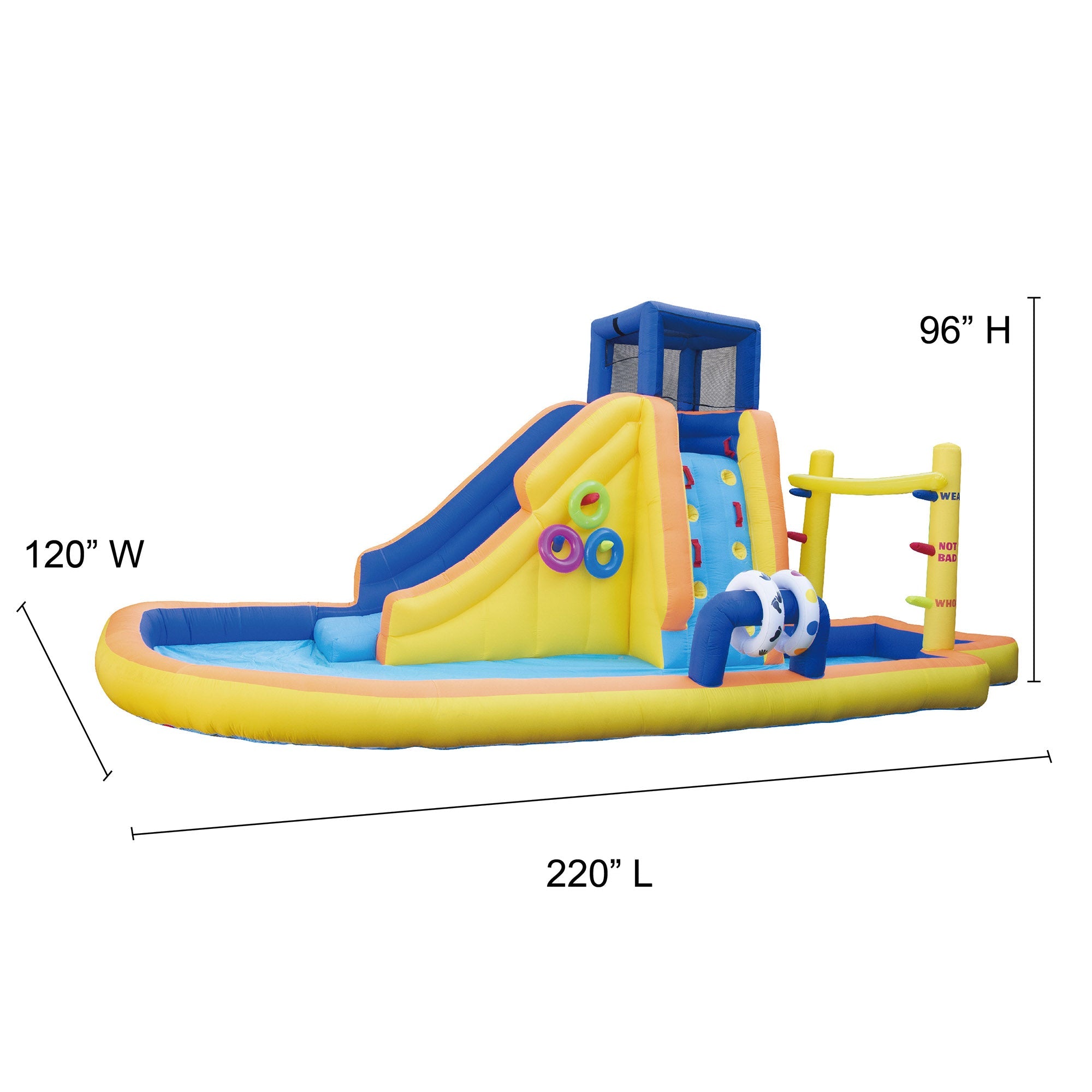 Banzai Inflatable Bouncer Slide, Twister, Limbo & Blower Game Park