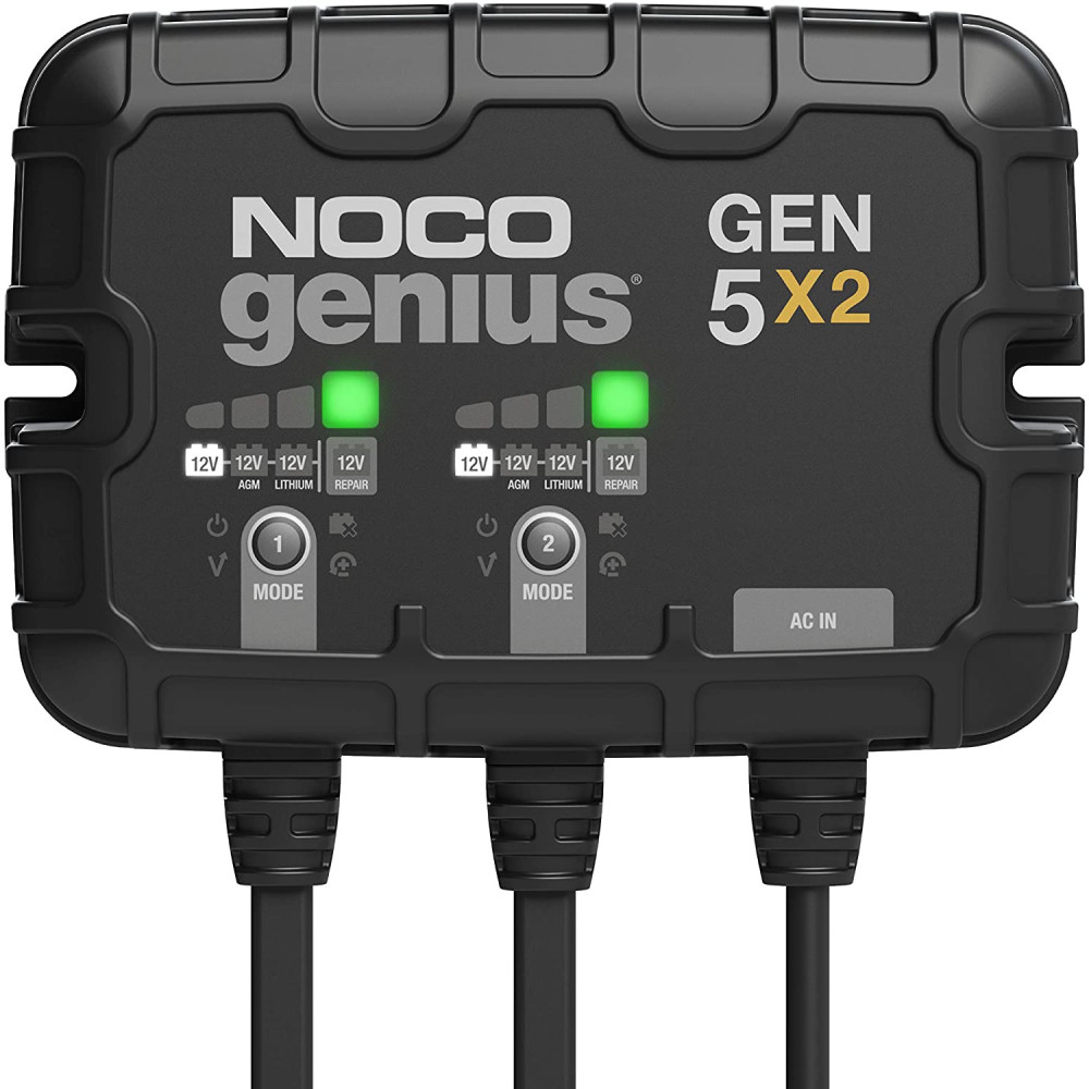 Noco Battery Charger 12V 2 Bank 10A On Board ;