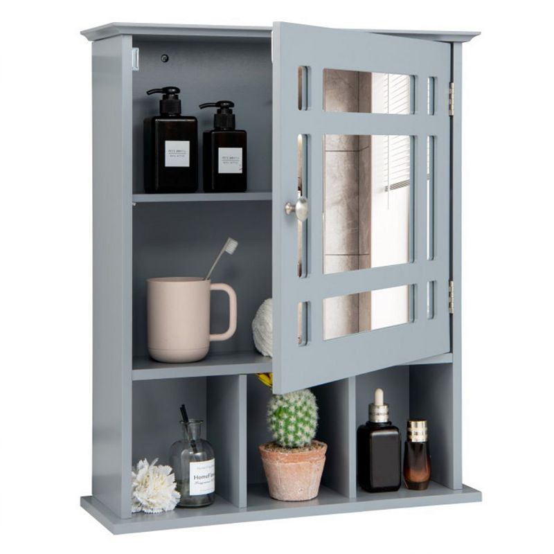 Hivago Wall Mounted and Mirrored Bathroom Cabinet