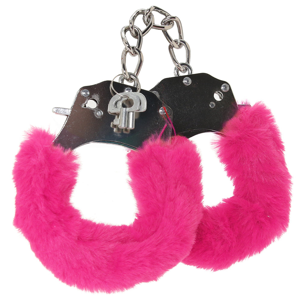 WhipSmart Classic Furry Cuffs in Pink