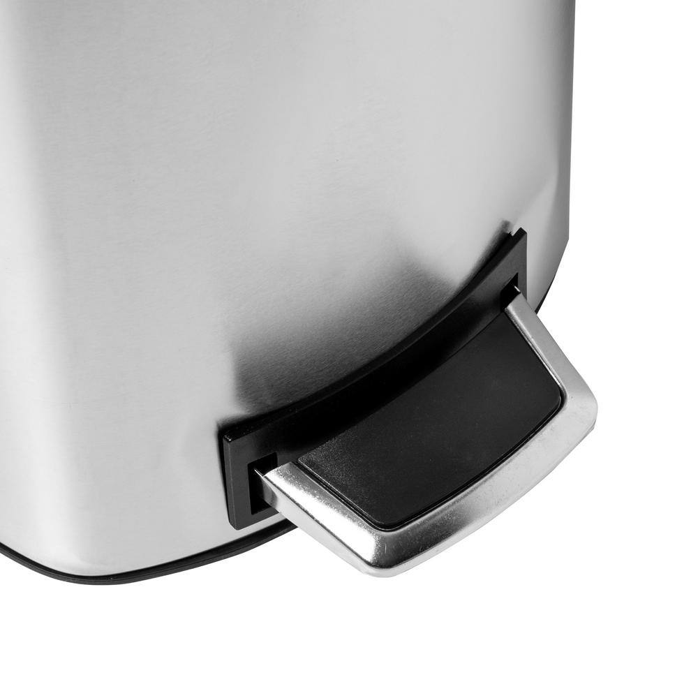 Honey-Can-Do 10.6 gal Slim Stainless Steel Step On Kitchen Trash Can (TRS-09333)