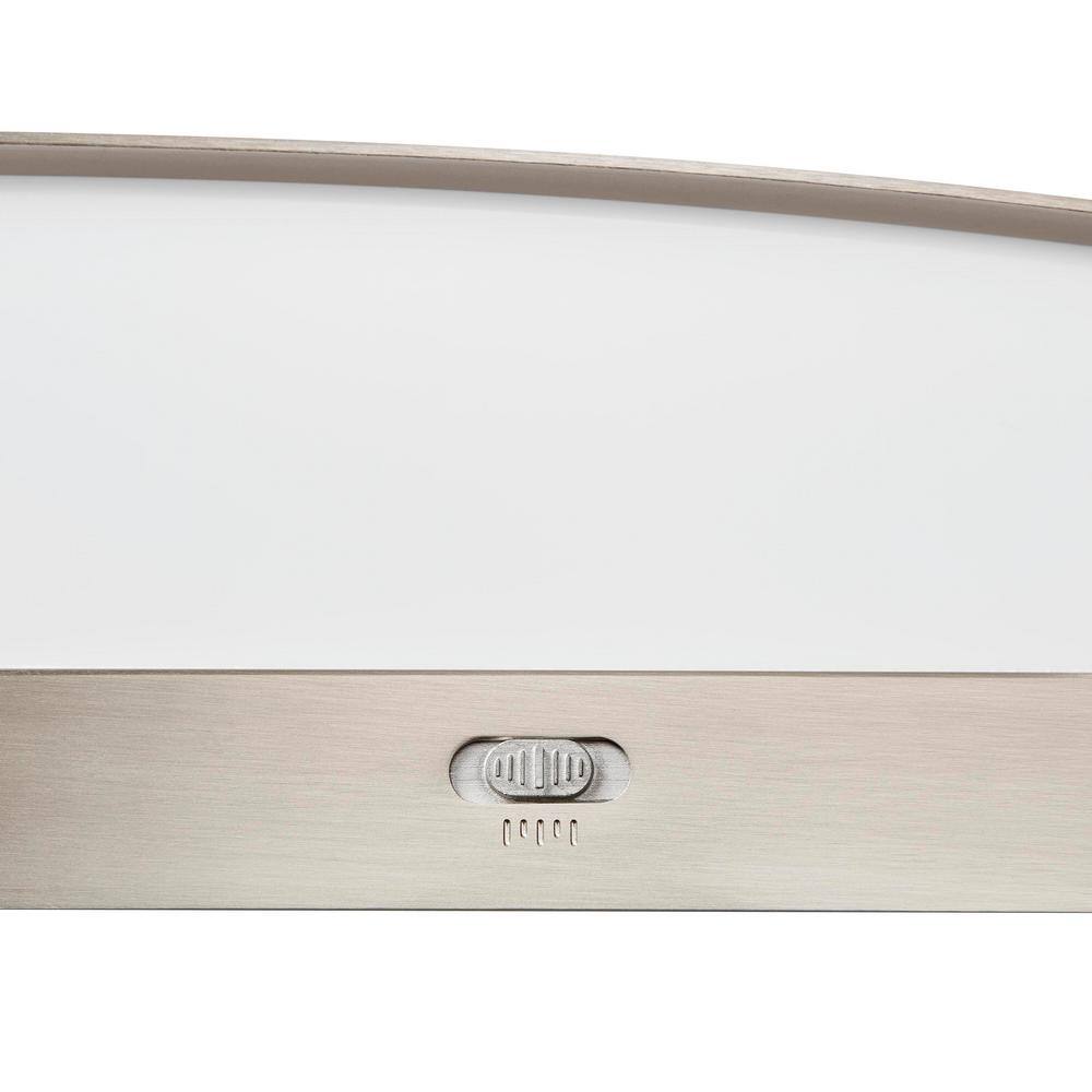 Hampton Bay Astrid 24 in. Brushed Nickel 5-CCT LED Bathroom Vanity Light Bar with Frosted Glass KPU1301LX-04BN