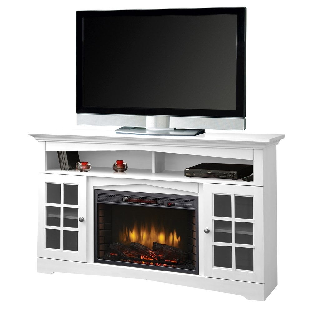 Muskoka Huntley 59 in TV Stand with Electric Fireplace in White   59\