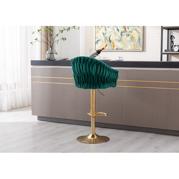 Retro Bar Stool with Footrest for Bar， Livingroom