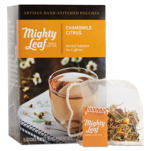 Mighty Leaf Tea Whole Leaf Tea Pouches， Chamomile Citrus， 15/Box (510136)