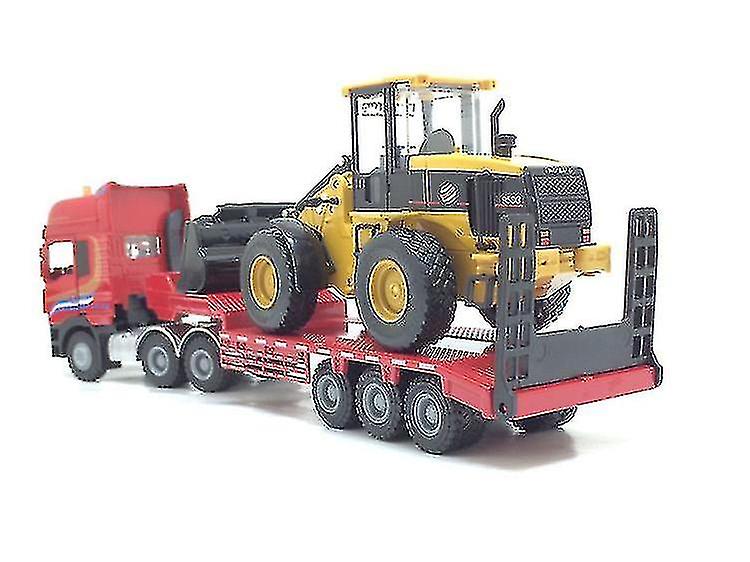 High Imitat Semi Trailer Flat Trailer Excavator Toy