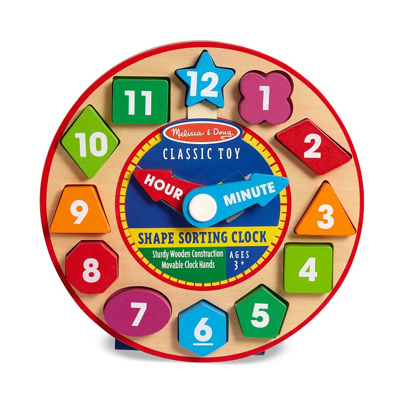 Melissa and Doug Wood Shape Sorting Clock