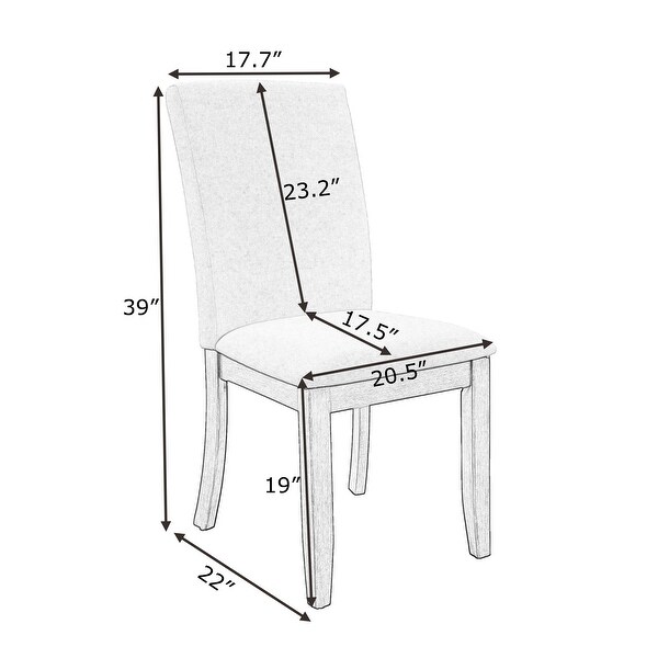 4-Piece Wood Dining Chair Set for 4|Beige