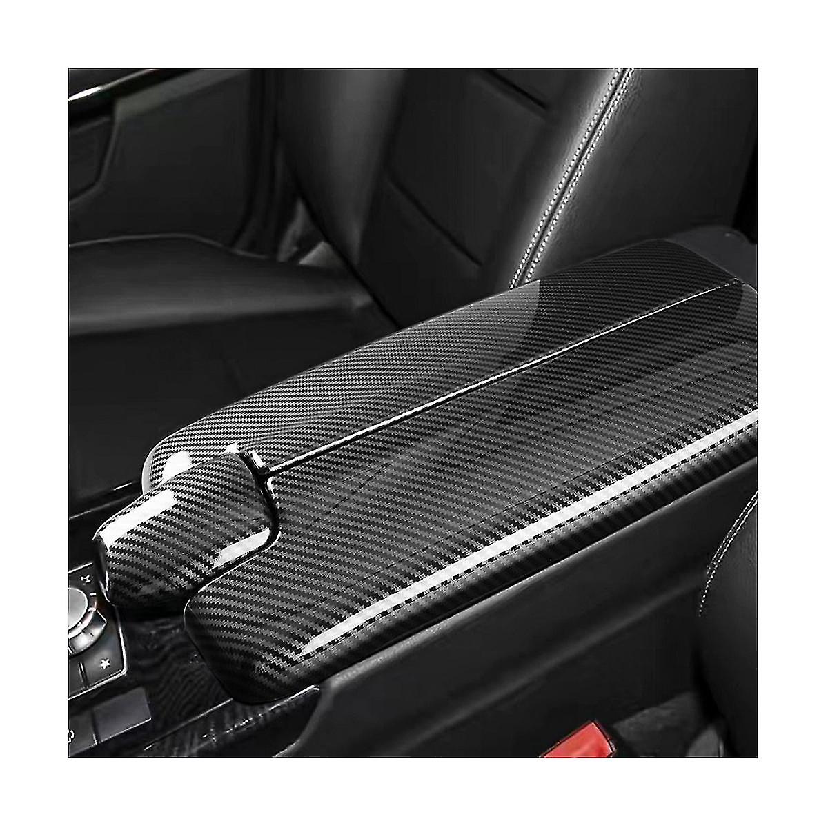 Car Center Console Tidying Armrest Box Panel Cover Stickers For W218 Class 2012-2017(carbon Fiber)