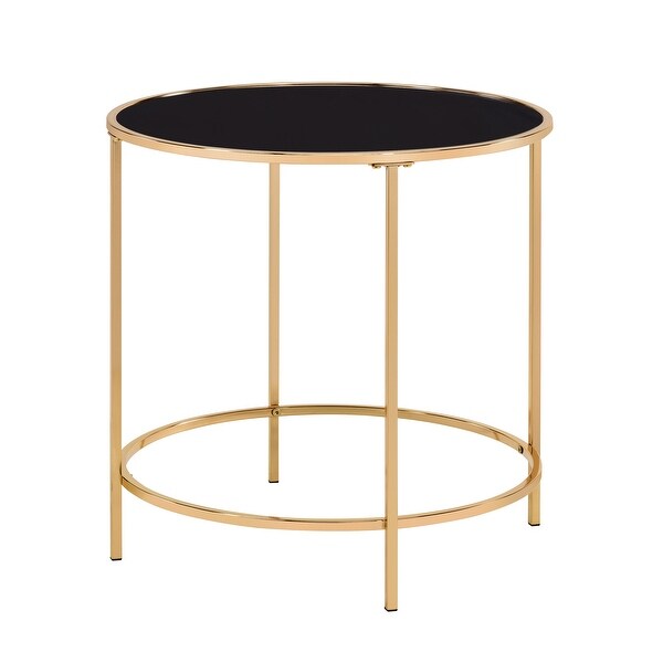 Furniture of America Llewellyn Contemporary Round 22-inch Side Table