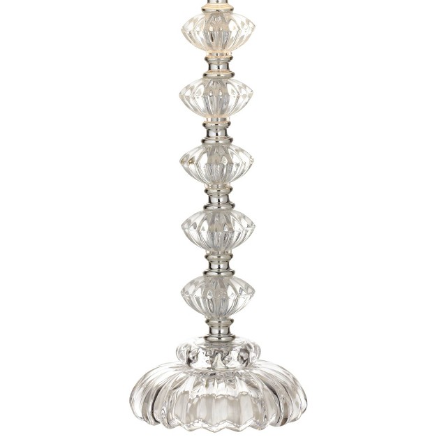 High Clear Stacked Glass Off White Bell Shade For Bedroom Living Room Bedside Nightstand