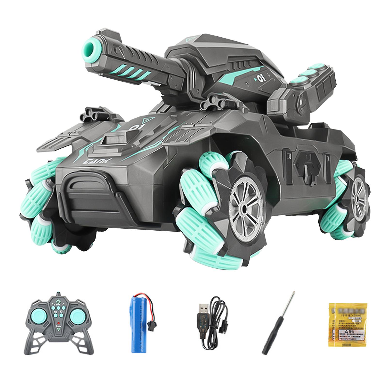 Remote Control Tank Drift Gesture Sensing Toy Car Armored Vehicle Water Bomb Tank Children's Toy - Single Remote Control - Green