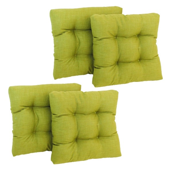 19-inch Square Tufted Indoor/Outdoor Chair Cushions (Set of 4) - 19