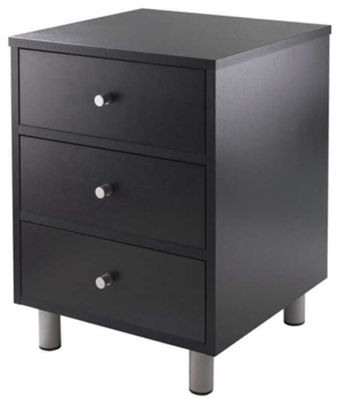 Ergode Daniel Accent Table  Nightstand  Black   Contemporary   Side Tables And End Tables   by VirVentures  Houzz