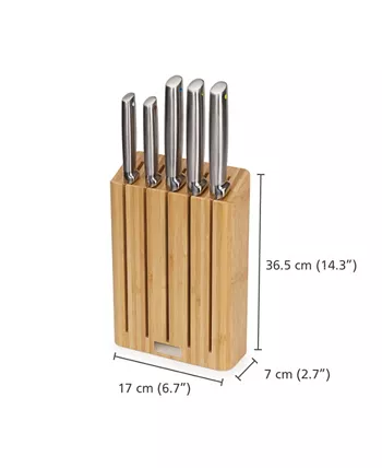 Joseph Joseph Elevate Steel Knives Bamboo 5-Piece Knife Block Set