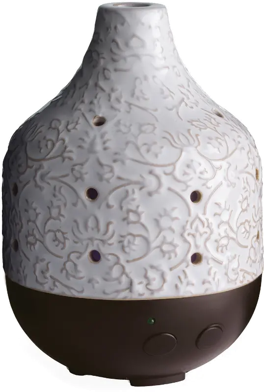 Glazed Ivory Botanical Large Airome Ultrasonic Diffuser