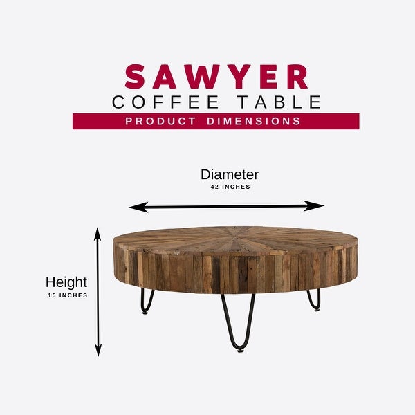 Sawyer Reclaimed Wood and Iron Coffee Table