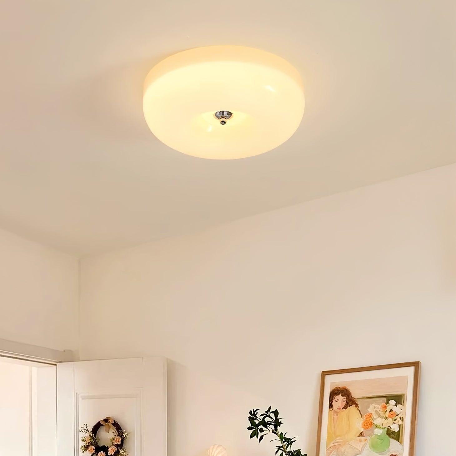 Cream Pudding Ceiling Lamp