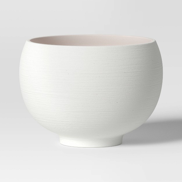 Large Ceramic Textured Planter White