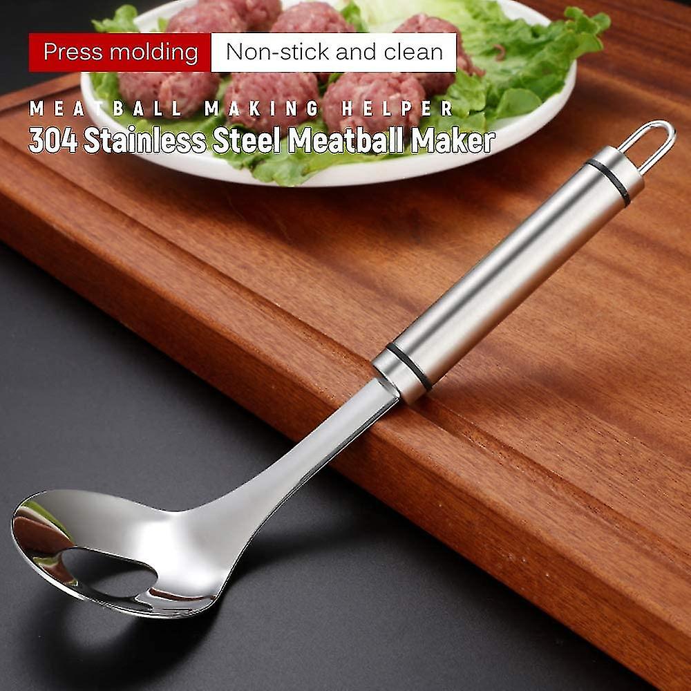 Meatball Spoon， Stainless Steel Non-stick Meat Ball Scoop