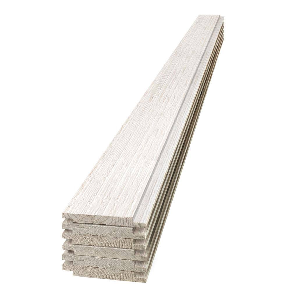 UFP-Edge 1 in. x 6 in. x 6 ft. Barn Wood White Pine Shiplap Board (6-Pack) 263243