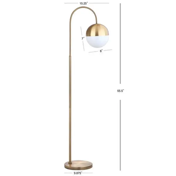 SAFAVIEH Lighting 56-inch Jonas Brass LED Floor Lamp - 15.25