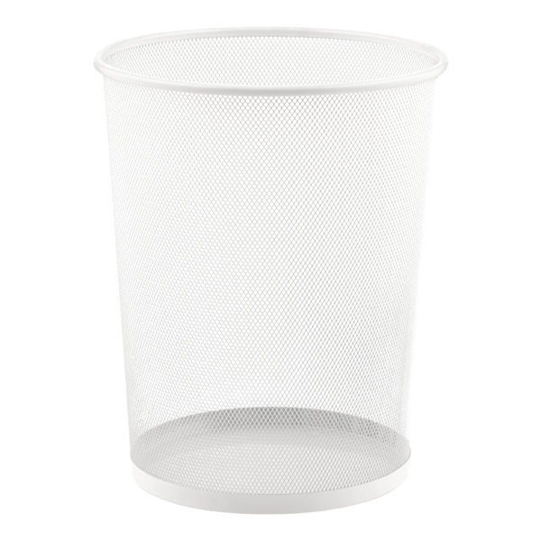 White Mesh Trash Can