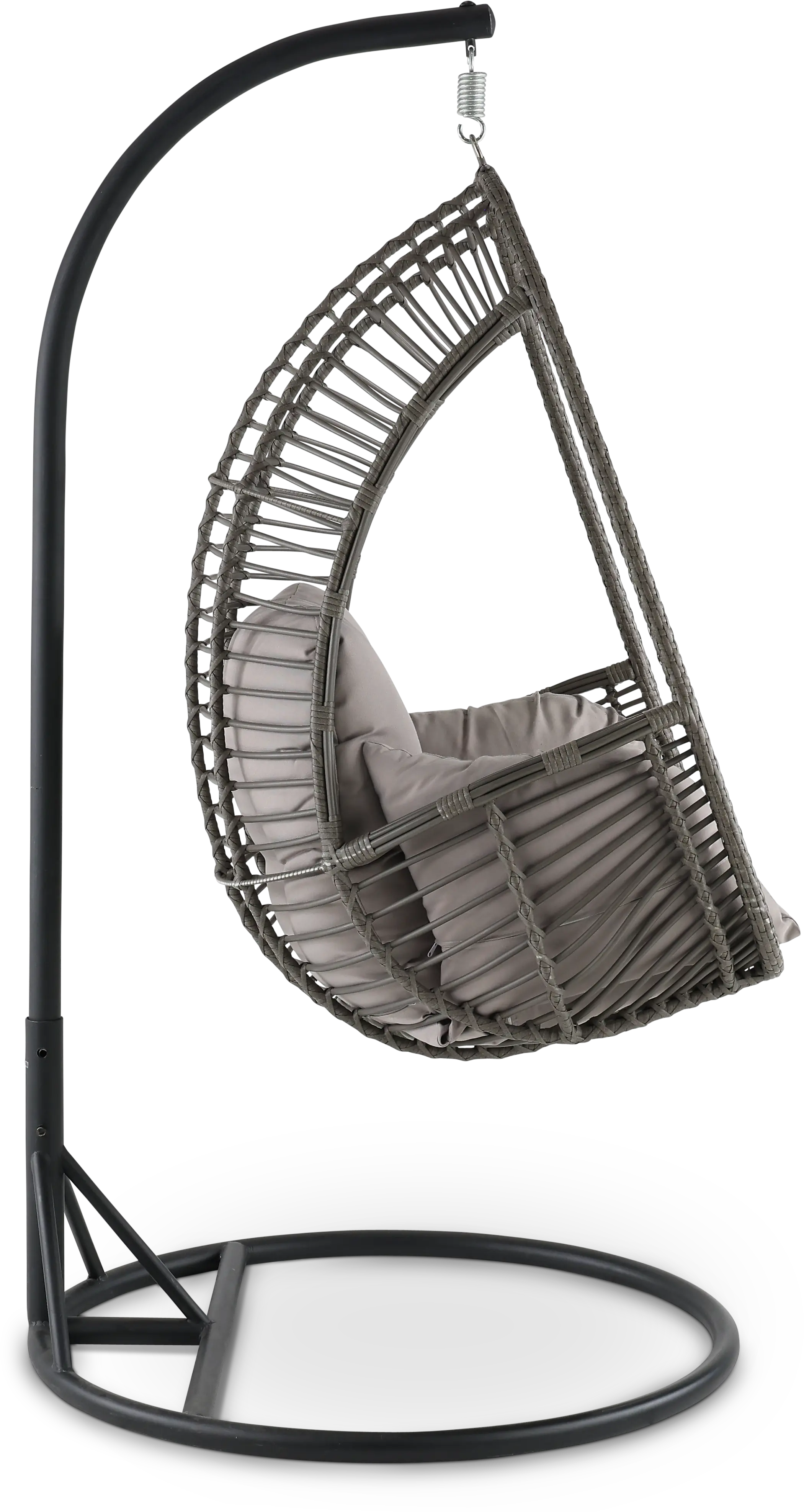 Metal Wicker Outdoor Hanging Chair with Cushion