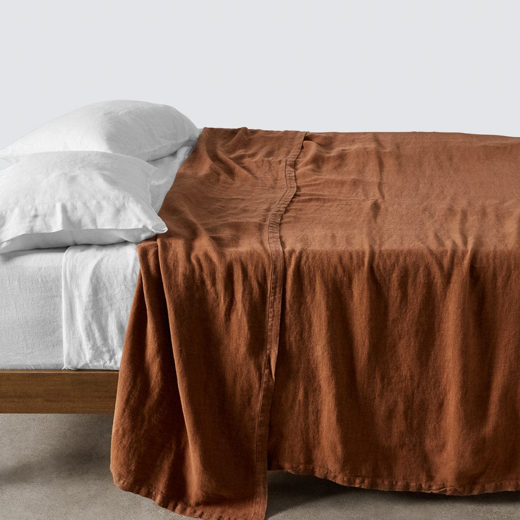 Stonewashed Linen Bed Cover